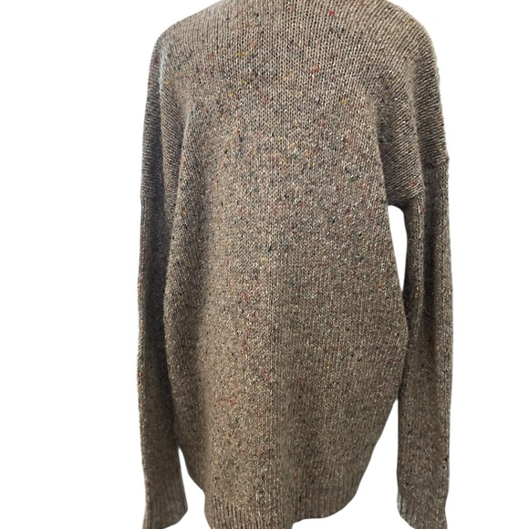 AAbercrombie & Fitch Speckled Tan Knit Cardigan Size M • Cozy Fall Layering - Picture 3 of 6